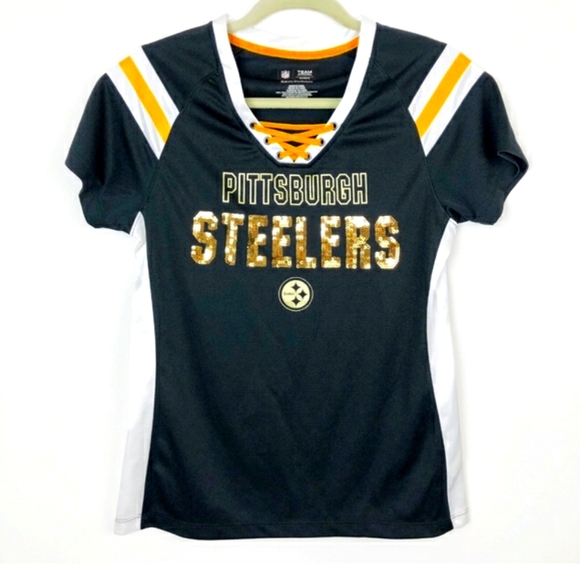 Team Apparel Tops - Pittsburgh Steelers sequin jersey